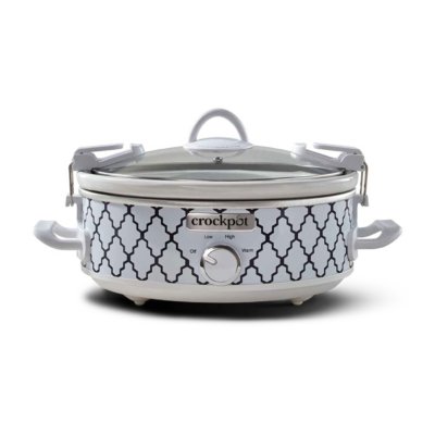 Crockpot™ 2.5-Quart Casserole Crock™ Slow Cooker, Manual, Oval, White/Blue Pattern