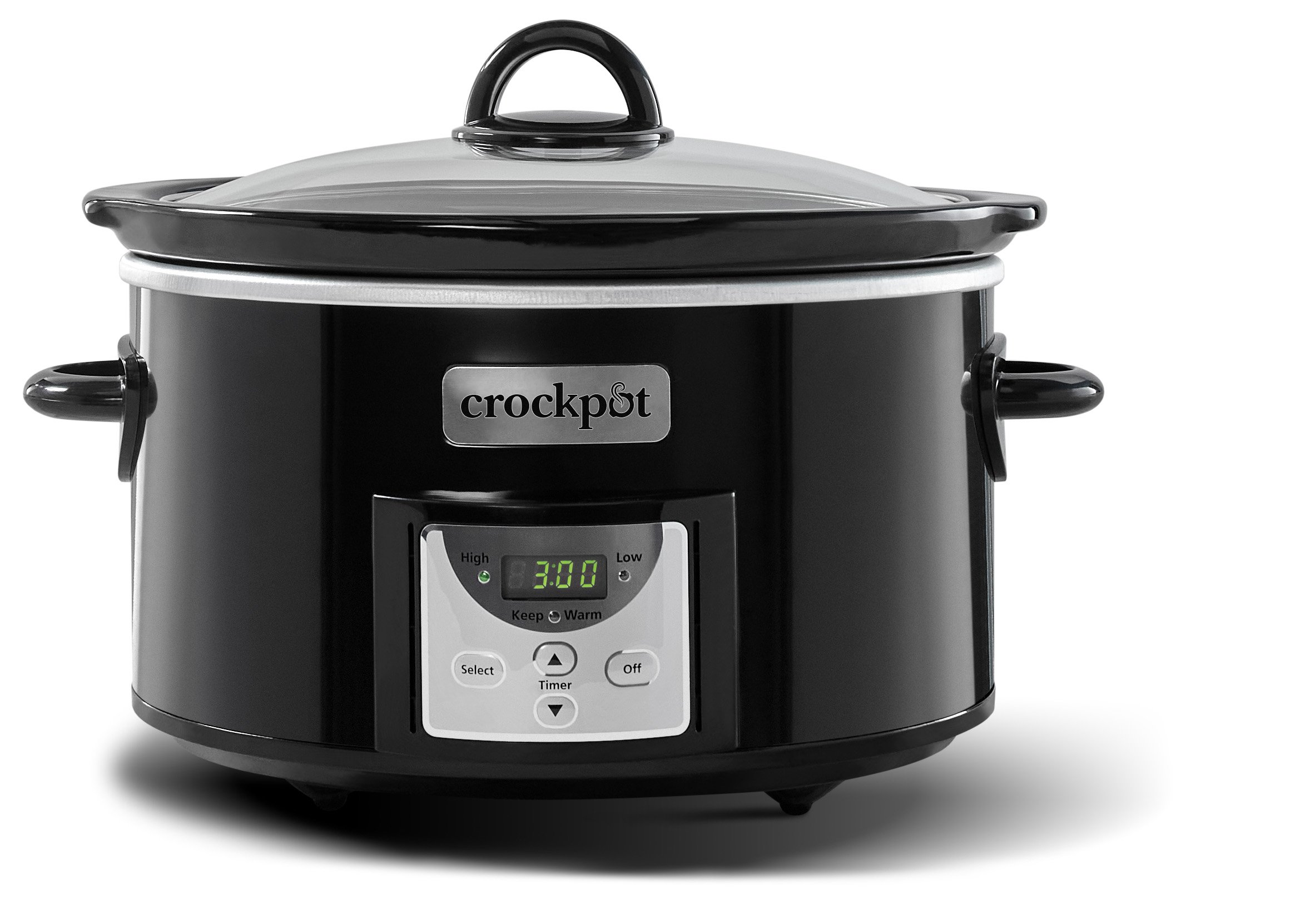 Crock-Pot Small 3.5 Quart Casserole Manual Slow Cooker and Food Warmer,  Charcoal