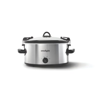 Crock-Pot&reg;  Manual 6-Quart Cook & Carry&reg; Slow Cooker, Silver