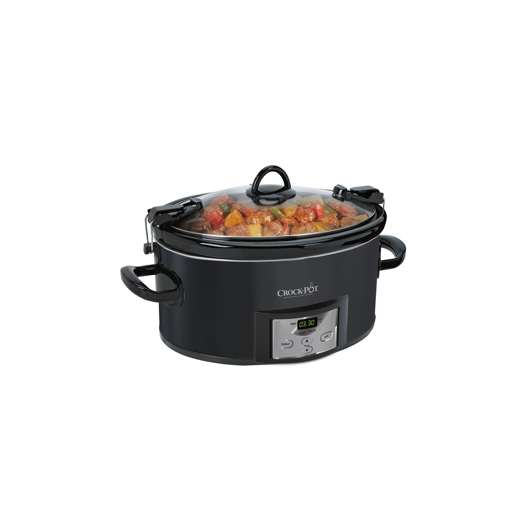 Crock-Pot Cook & Carry Programmable 7-Quart Slow Cooker with Easy Clean  Black Stainless Steel 2131369 - Best Buy