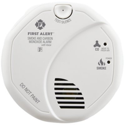 Battery-Operated Combination Smoke and Carbon Monoxide Alarm with Voice and Location