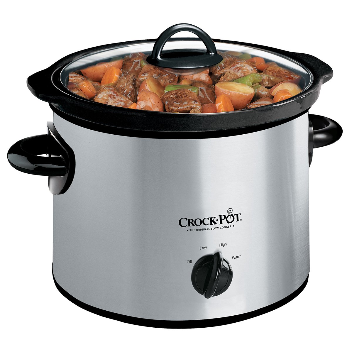 Crock-Pot SCR200-B Manual Slow Cooker, 2 qt Capacity, Sto