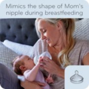 bottle top that mimics the shape of moms nipple during breastfeeding image number 3