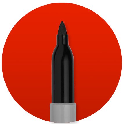 Permanent marker tip