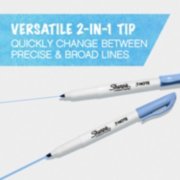 A blue marker with a tip that can write precise or broad lines image number 5
