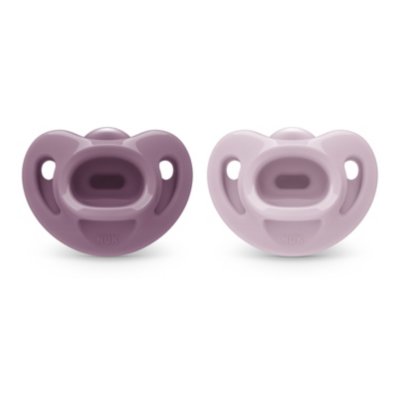 Nip Soother Spacy Silicone Purple/Clear Pack of 2 