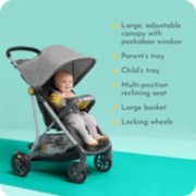 Stroll on stroller with child tray and canopy image number 6