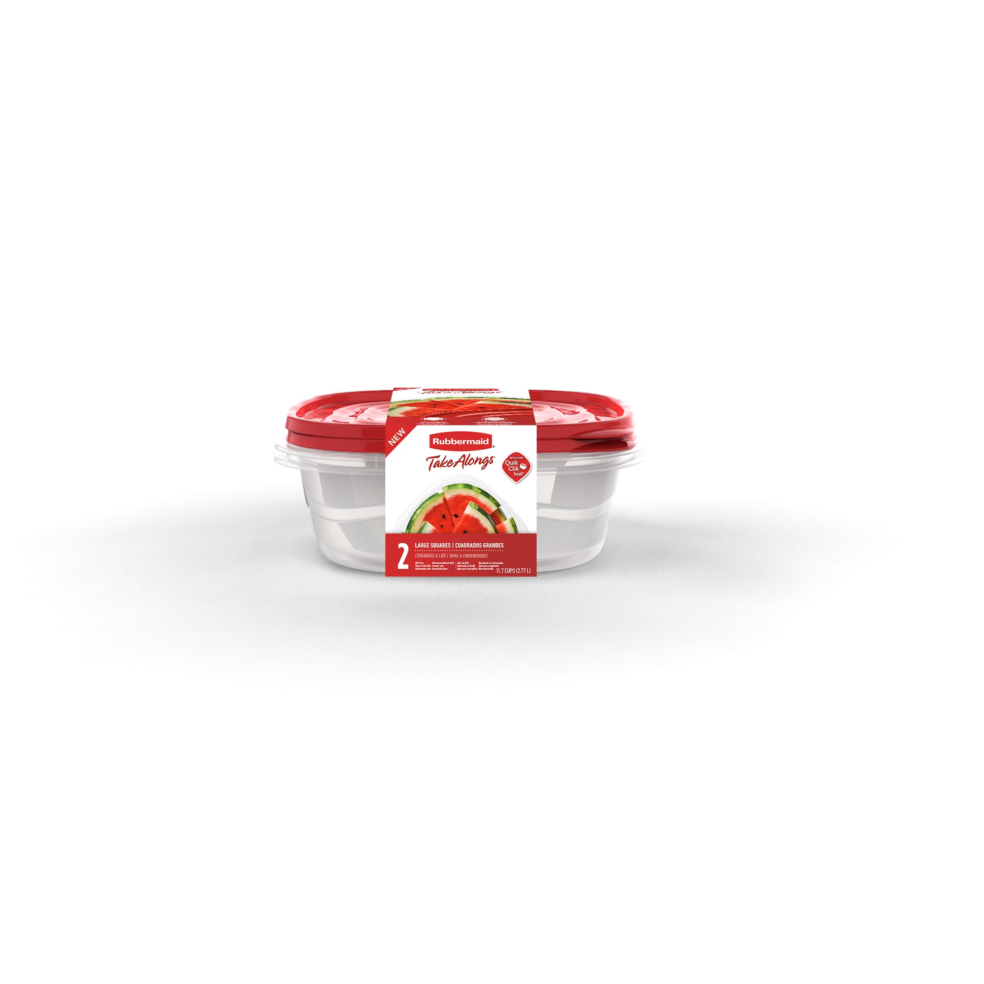 Rubbermaid® TakeAlongs® Square BPA-Free Plastic Snap Seal Food