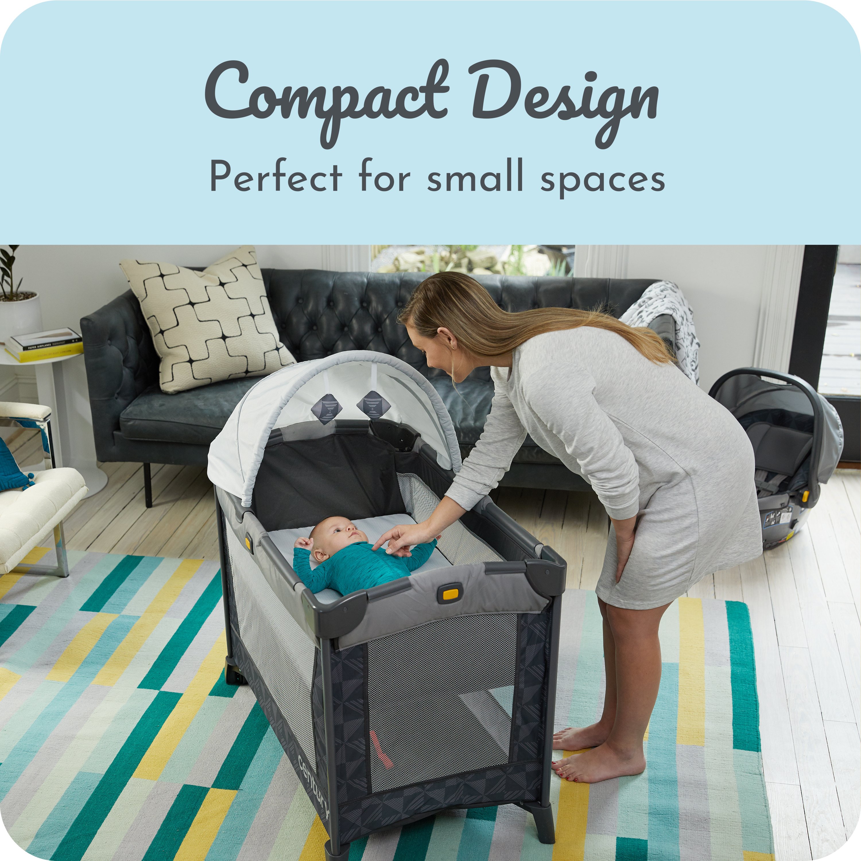 Compact pack n store play