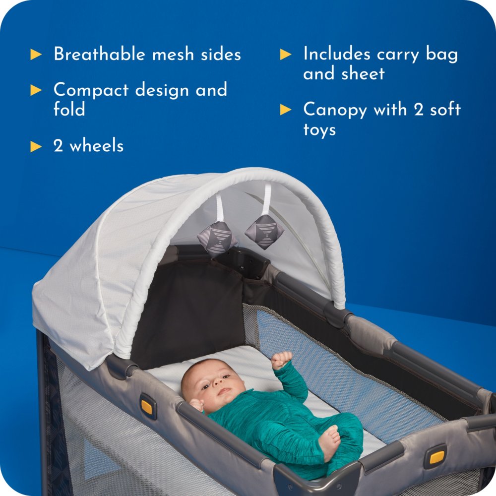 Play yards with outlet bassinet