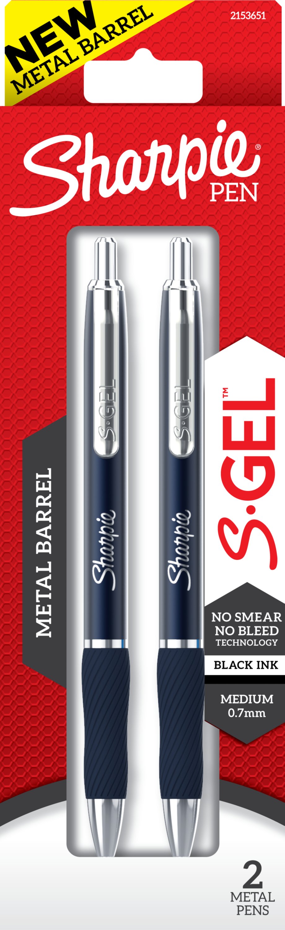 Sharpie SGel, Metal Barrel, Medium Point (0.7mm) Sharpie