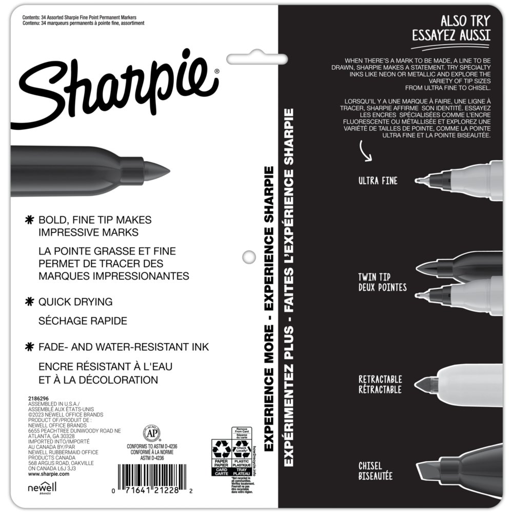 Black Sharpie® Fine Point Markers