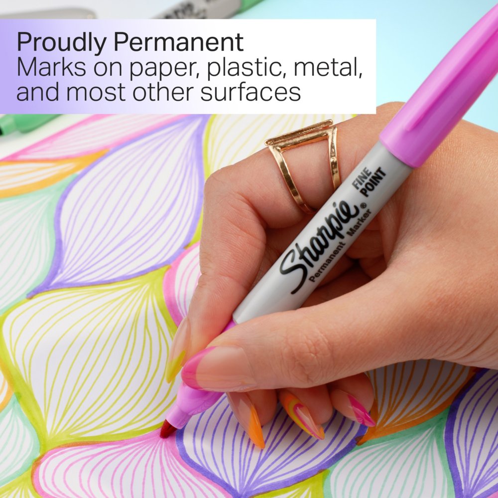 Sharpie Glam Pop Ultra Fine Permanent Markers 24/Pkg-Assorted 2185227 -  GettyCrafts