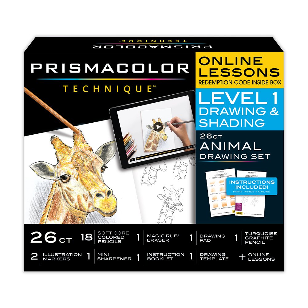 Prismacolor Technique 27ct Animal Drawing Set Level 2 Color