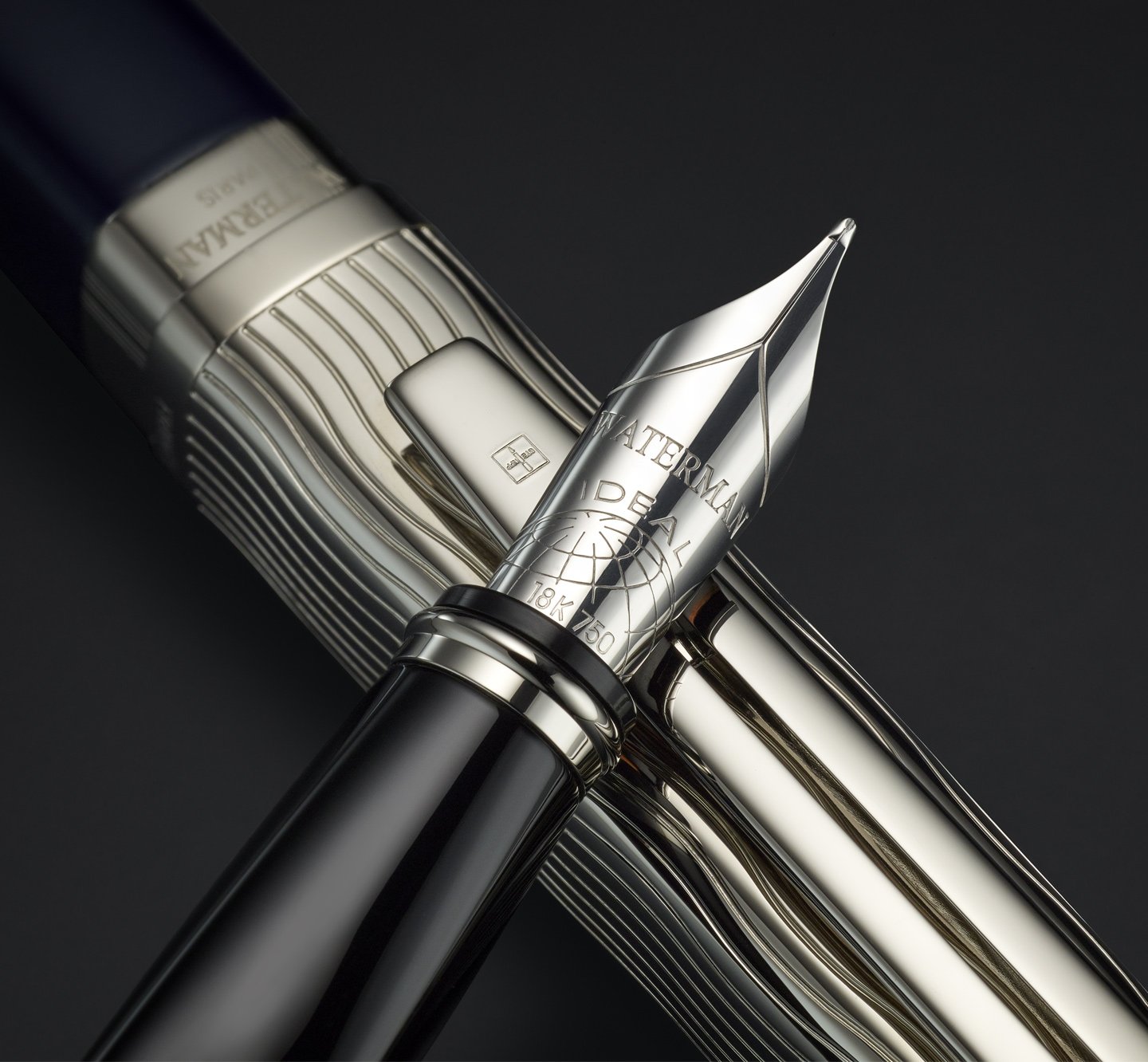 Scriveiner Stylo Plume Chrome Argent – Superbe Stylo avec Finition