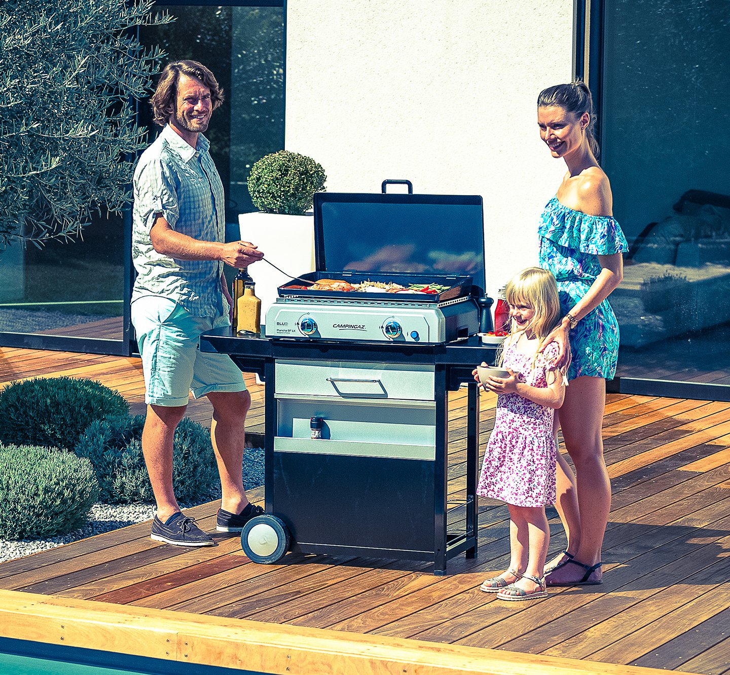 Piastra smaltata per barbecue a gas