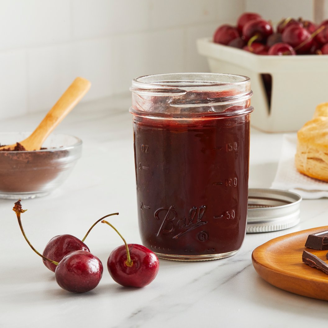 Chocolate-cherry jam