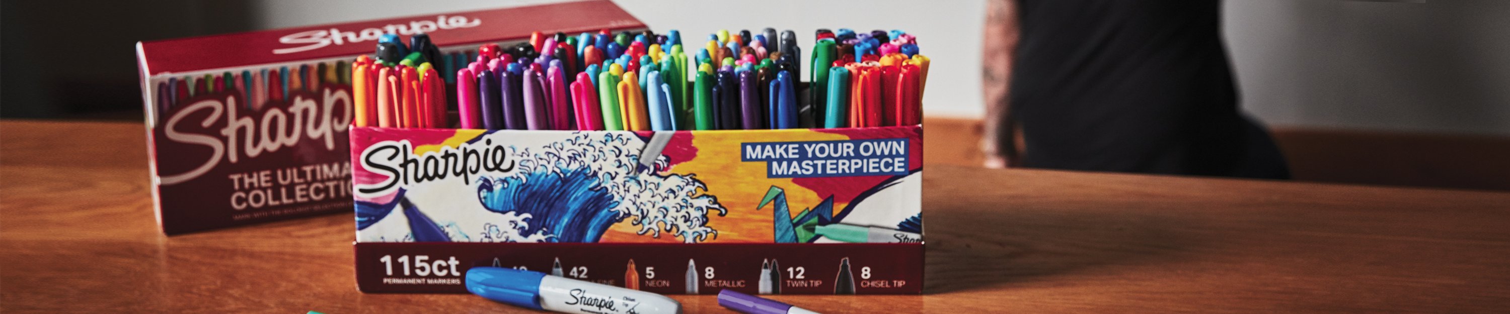 Sharpie Adult Coloring Kit, Aquatic Theme Coloring Book with 20 Markers  (1989554)