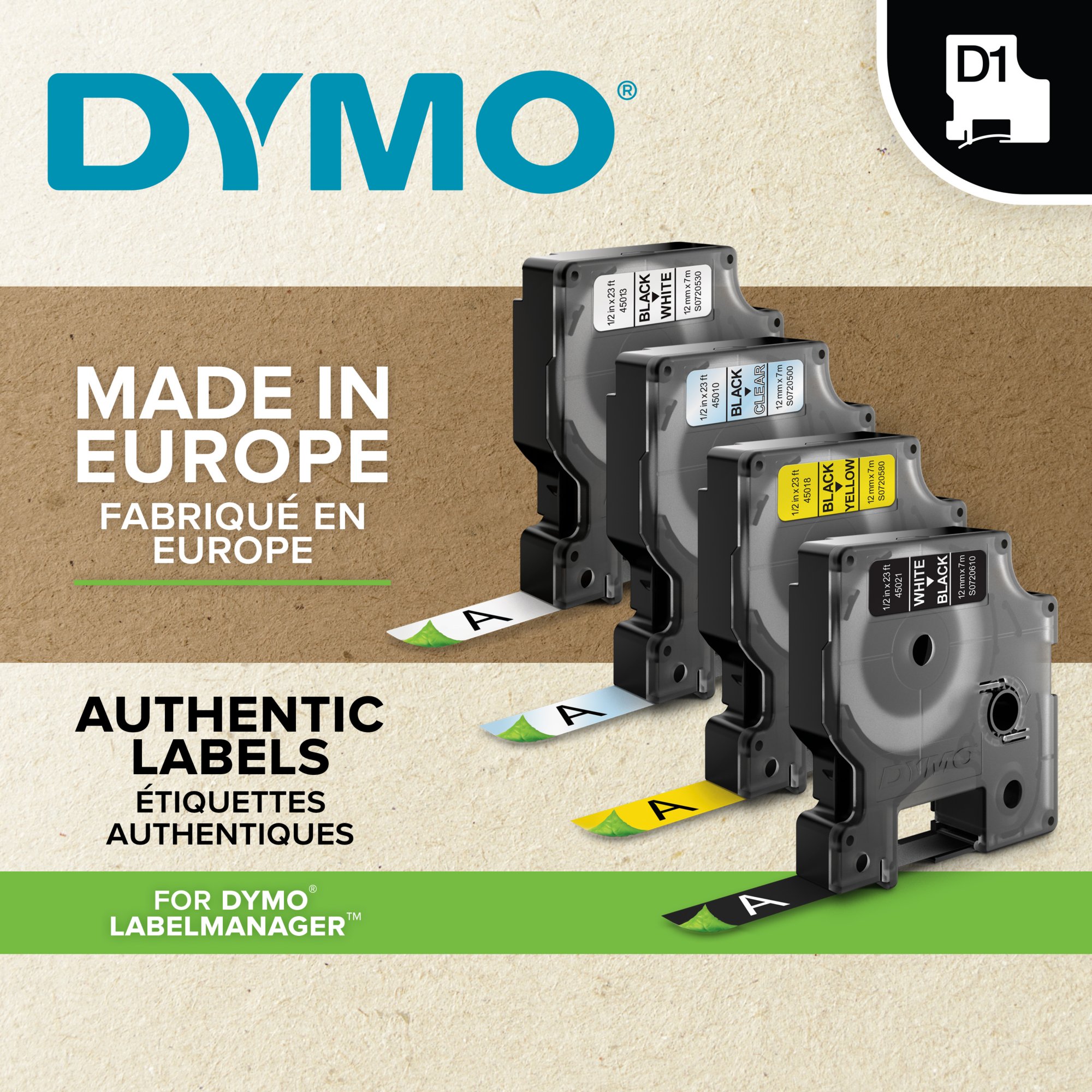 Etiqueteuse Dymo Label Manager 160P + 3 rubans D1 - 12 mm - noir sur blanc