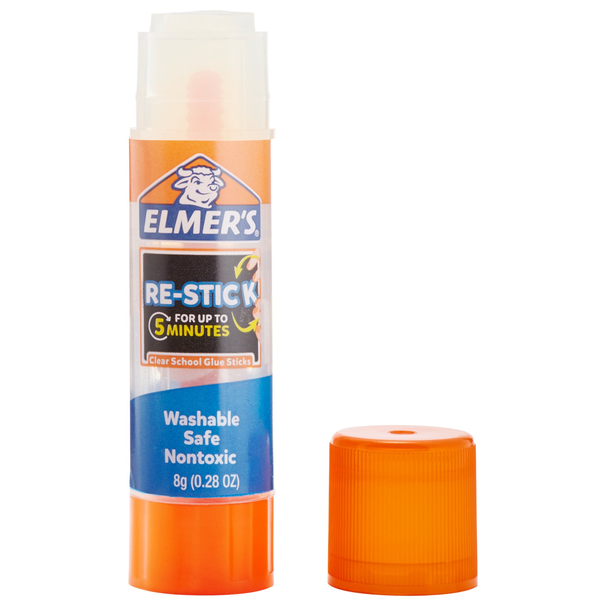Elmer's Repositionable Clear Photo Safe Glue Stick Washable .28 oz - 24  Pack