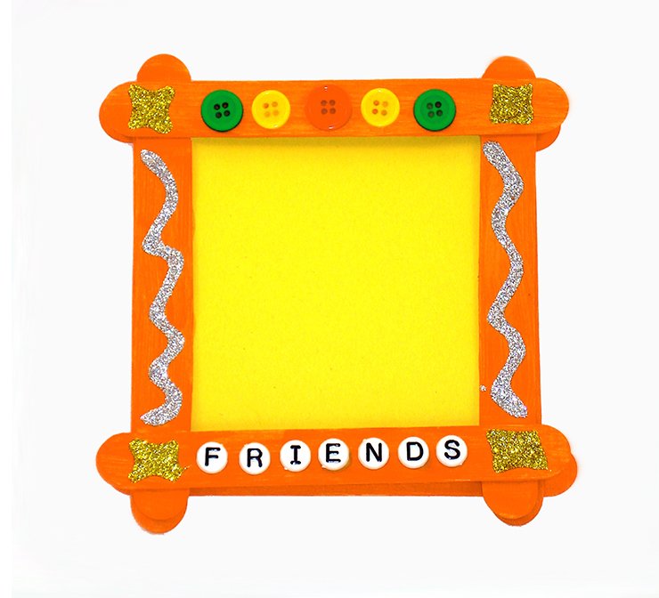 Craft stick picture frame