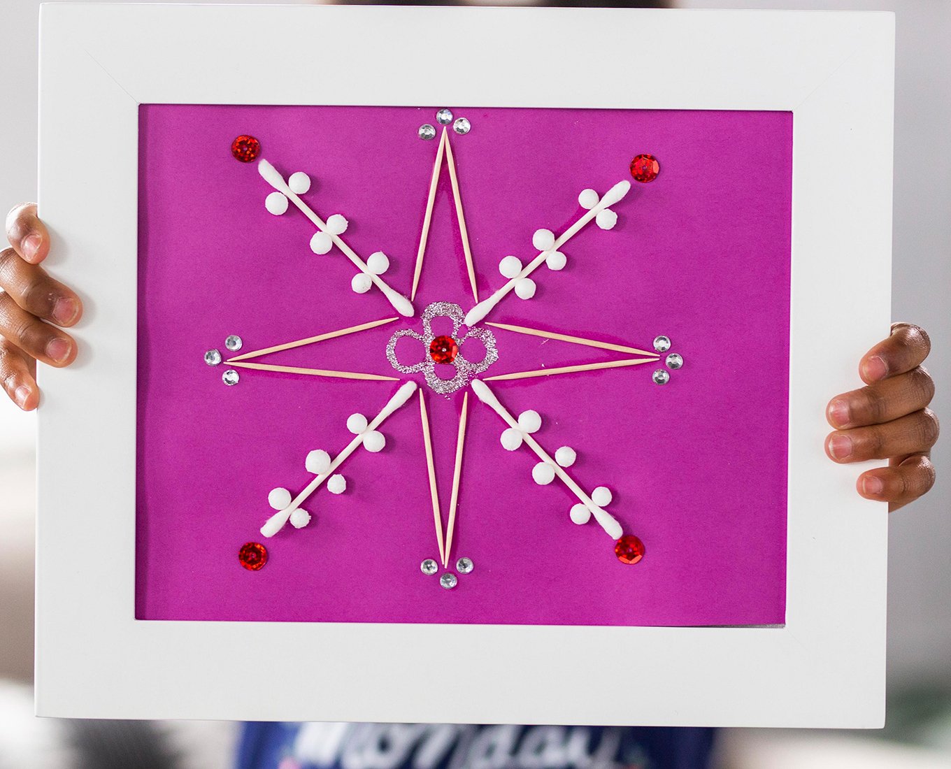 snowflake tinker art project at home activity
