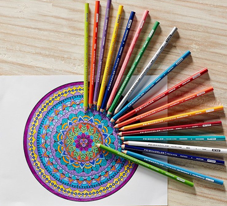 Assorted colored pencils on a desk