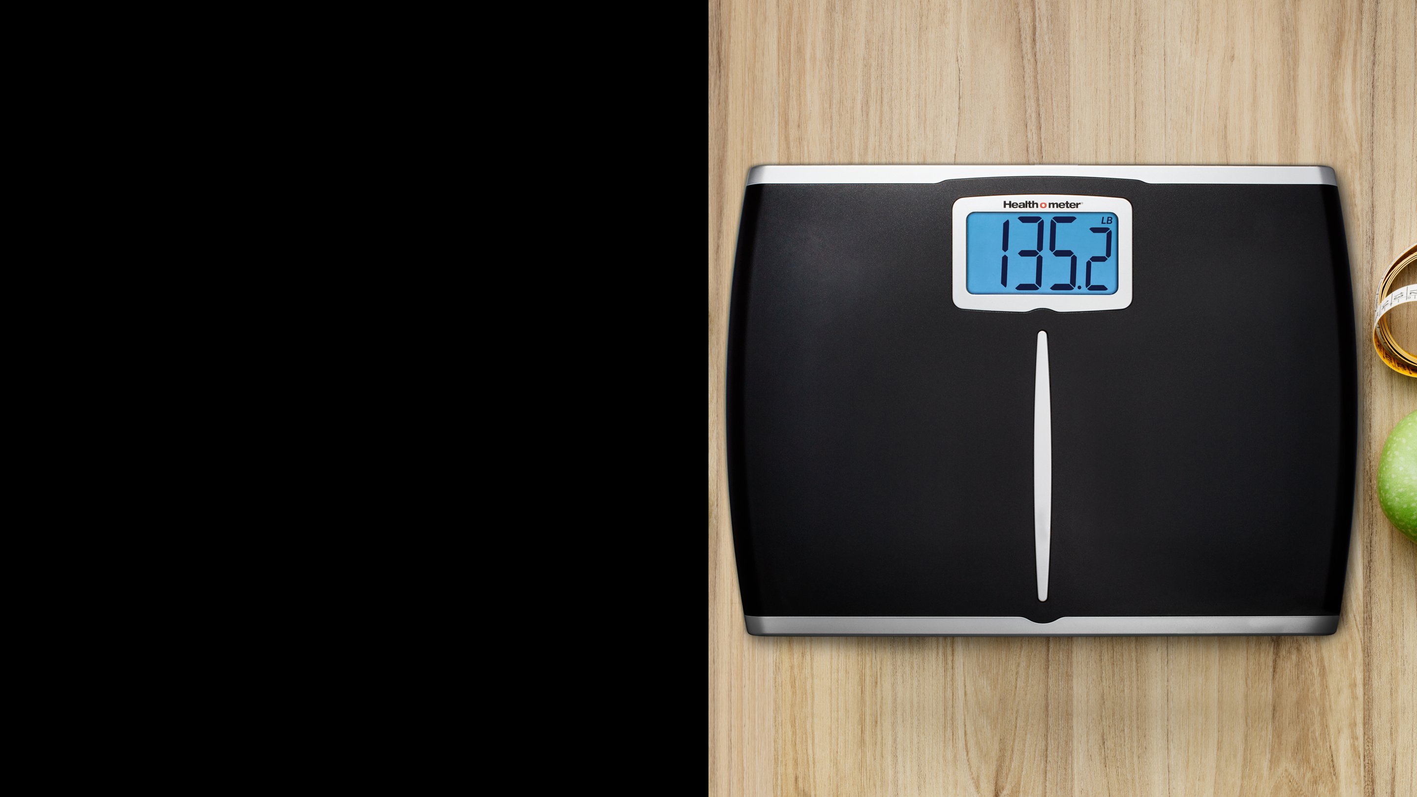 Health o meter Digital Body Weight Scale, Black and White, 350lb Capacity