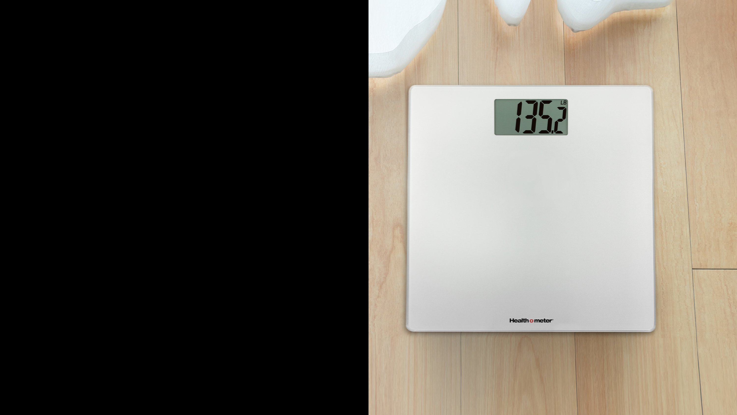 electronic scale on floor
