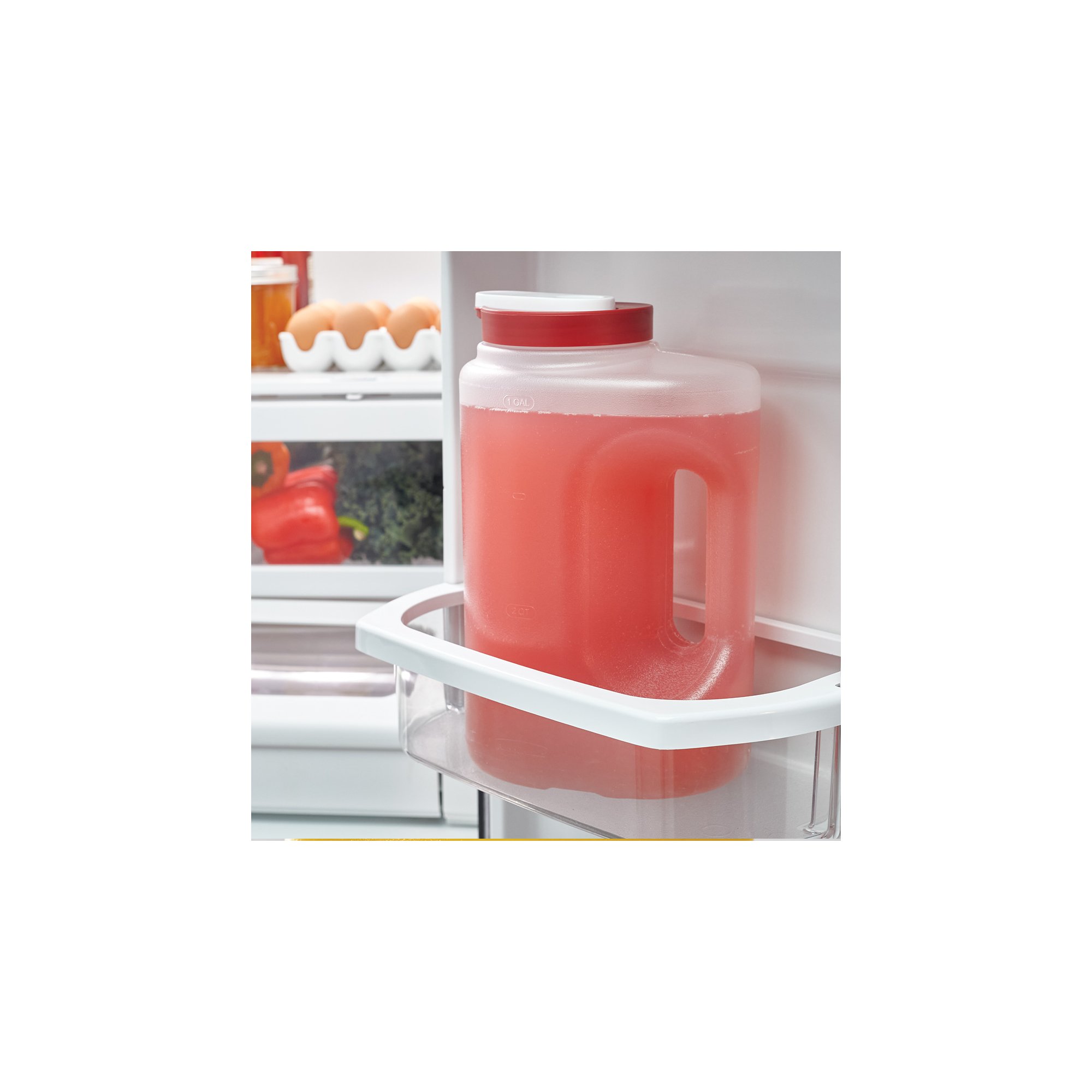 Rubbermaid 2122603 MixerMate 2 Quart Pitcher with Red Lid