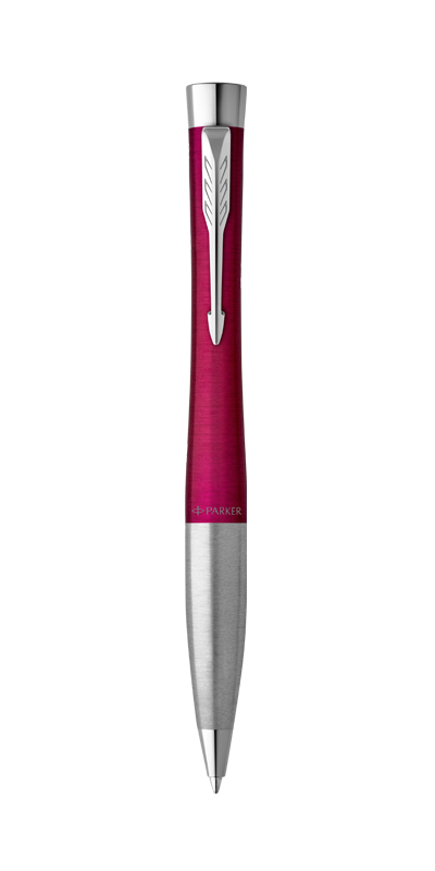 Single Pen in Gift Box Medium Nib Parker Urban Premium Metal Fountain Pen Pink and Gunmetal Grey Barrel 