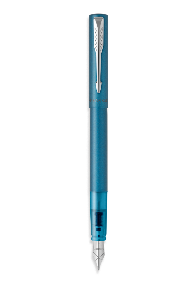 Parker Vector Standard Fountain Pen Roller Ball Pen and Ball Pen Ink Colour Blue 