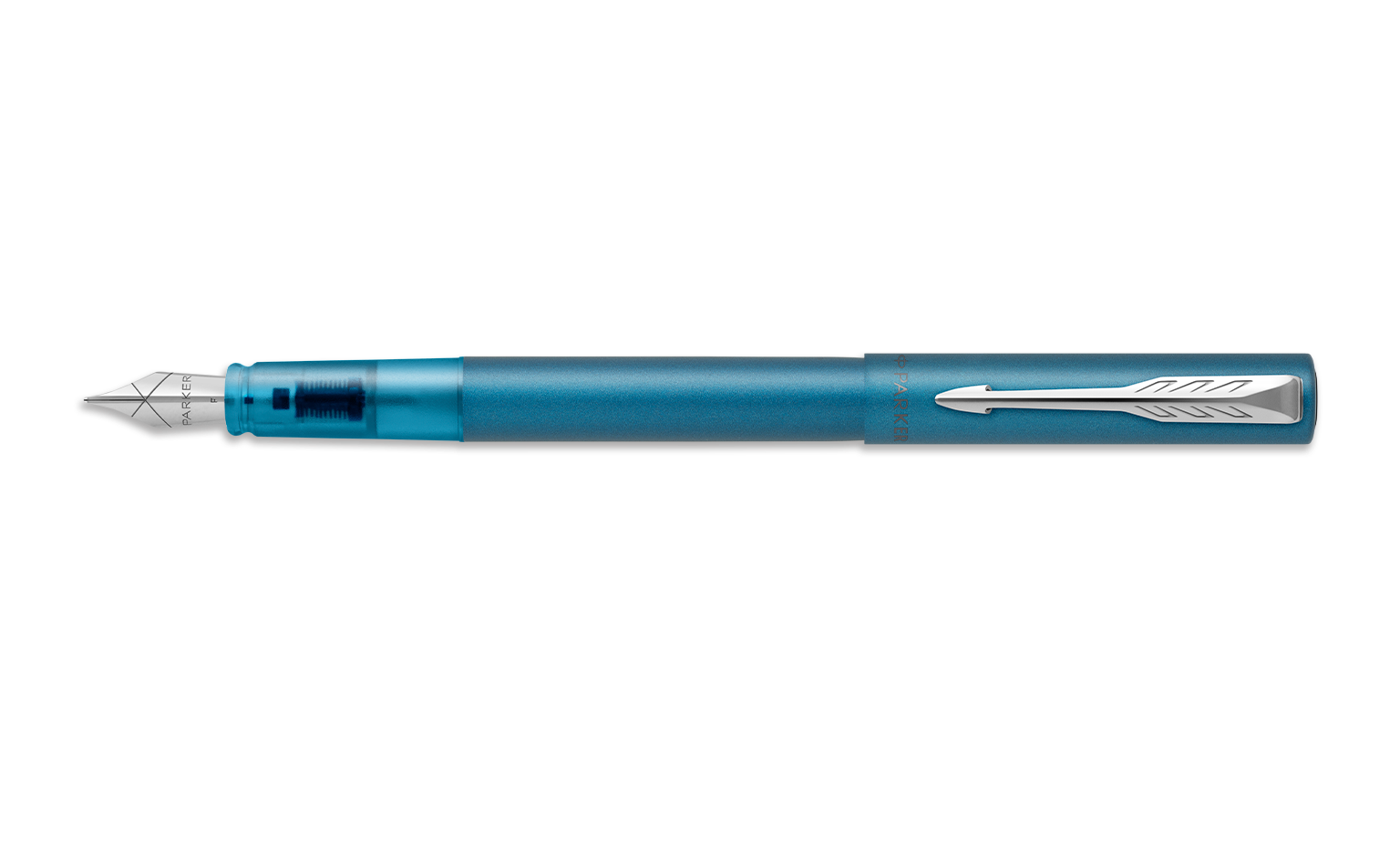 Parker Penna stilografica Vector XL | Laccatura verde metallizzato su  ottone | Pennino medio con ricarica di inchiostro blu | Confezione regalo