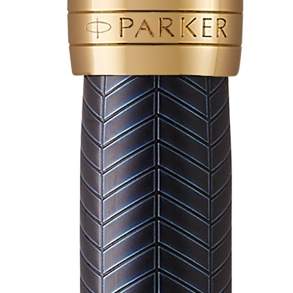 Parker blue chevron pen