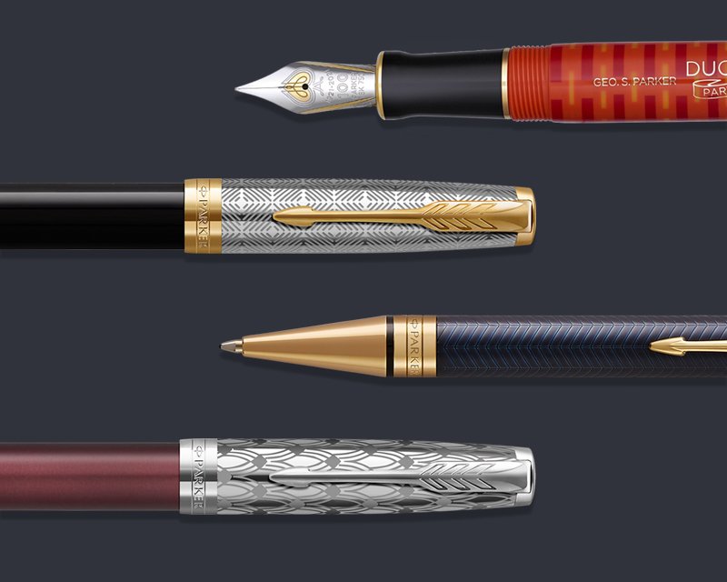 collection of luxury pens