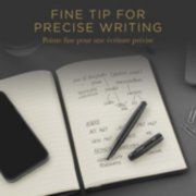 fine tip for precise writing rollerball pen on writing notebook image number 3