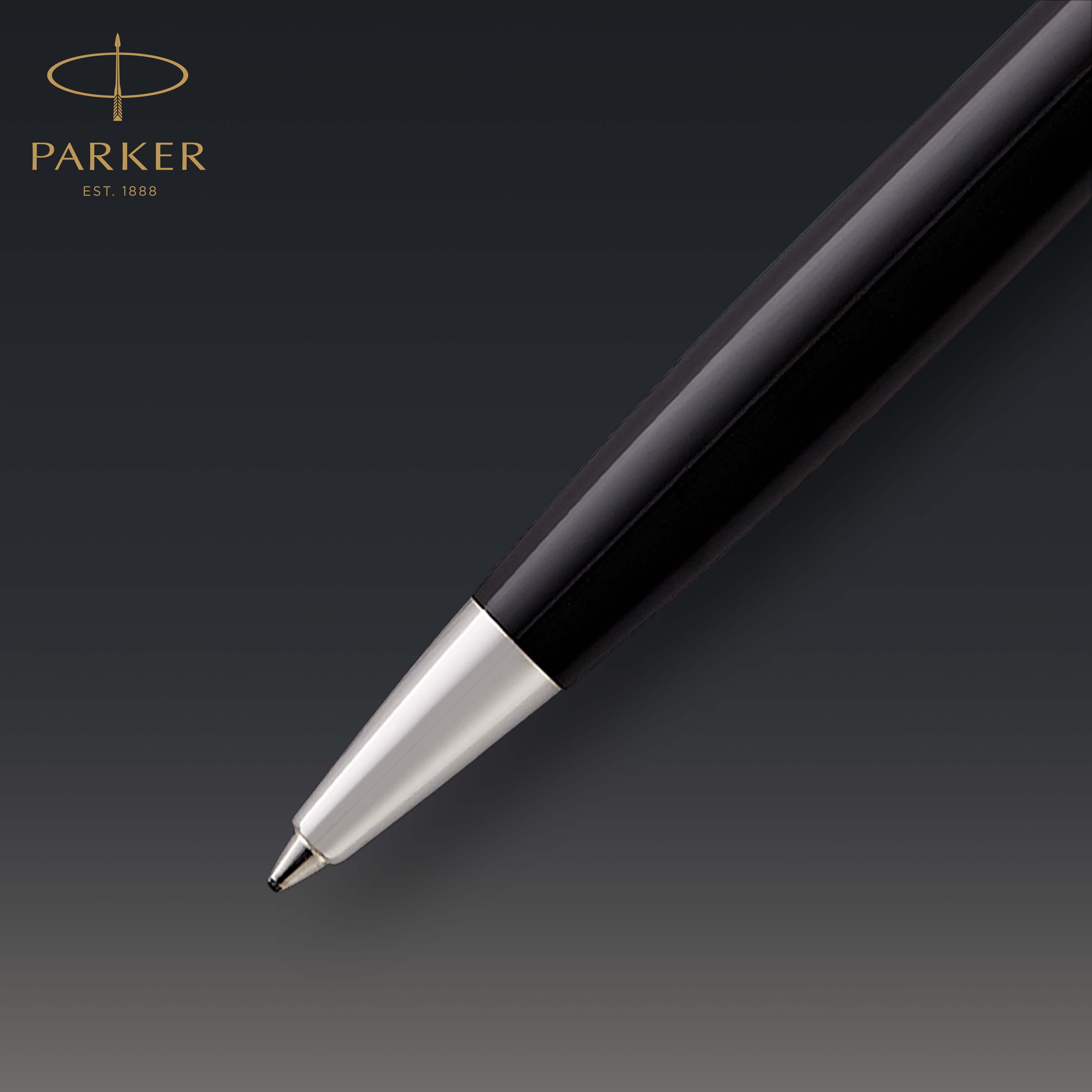 PARKER Sonnet Ballpoint Pen, Stainless Steel with Gold Trim, Medium Point  Black Ink (1931507)