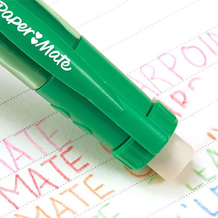 erasing lead notes with clear point pencil