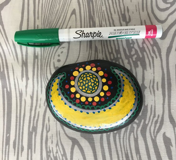 Green Sharpie paint pen