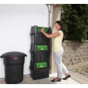 Rubbermaid stacking recycler recycle bins and garbage can image number 9