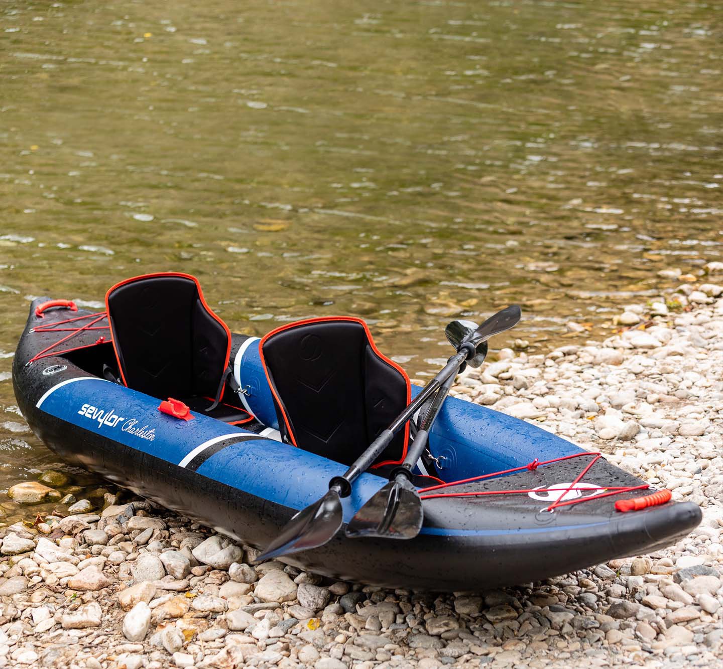 Sevylor Inflatable Rio Hunting and Fishing Canoe, 1-Person