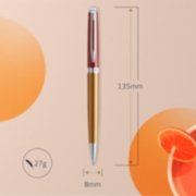 A capped Hemisphere Anniversary pen over an illustrated background with 10 millimeters wide and 135 millimeters high markings. image number 4