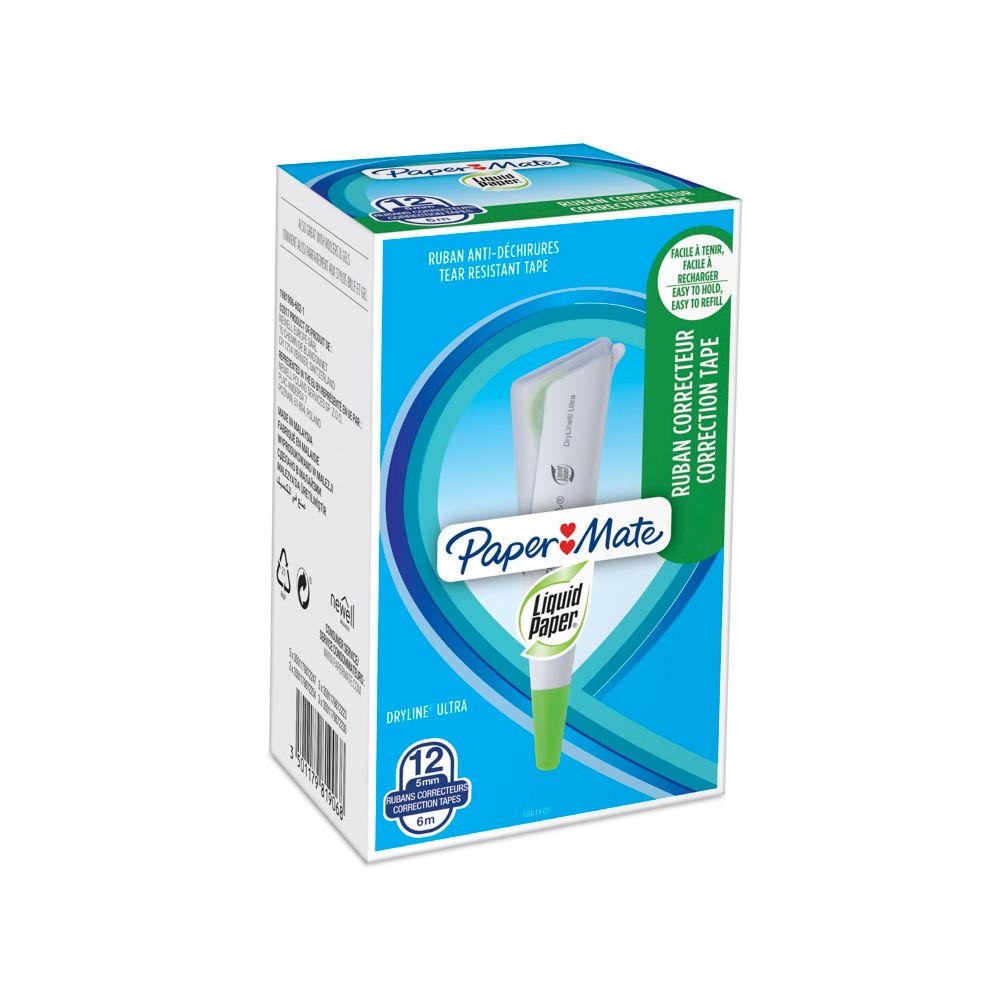 Papermate Liquid Paper Dryline Ultra Refillable Correction Tape