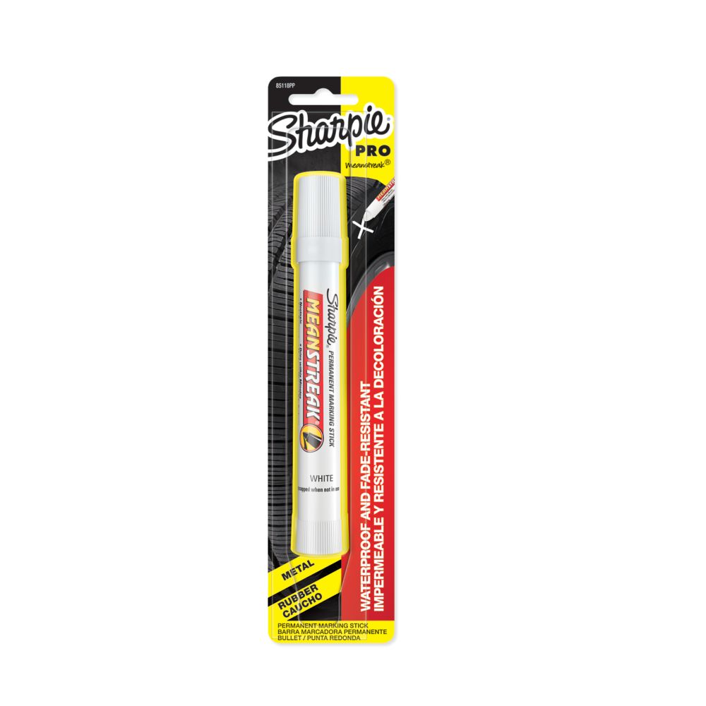 Sharpie Mean Streak Waterproof Marking Stick 1 White Marker 85118PP 2 Pack 