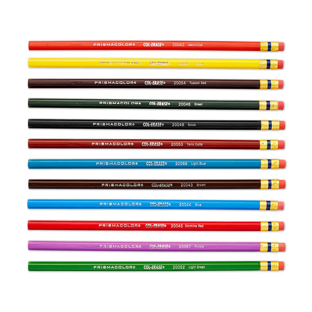 12-Count Blue Prismacolor Col-Erase Erasable Colored Pencil 1 Pack 