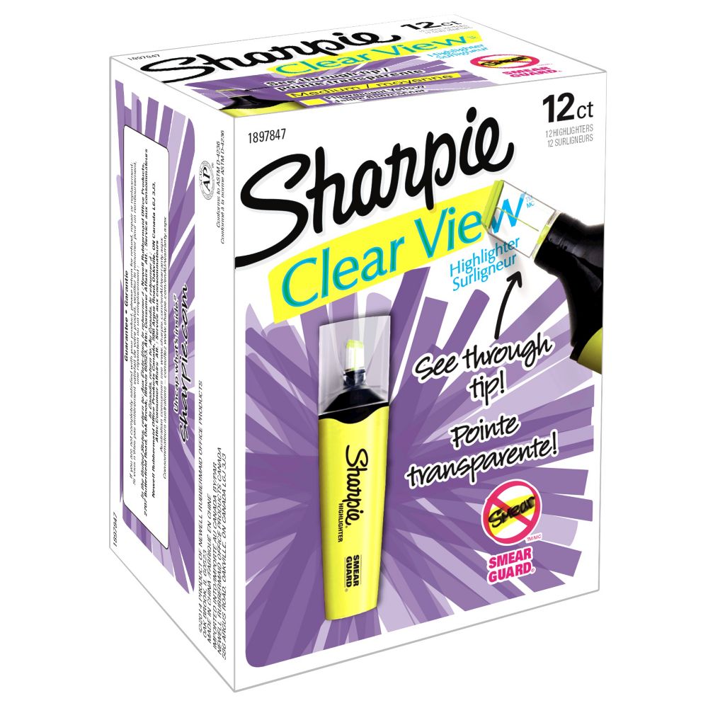 Sharpie Clear View Tank Highlighters, SeeThrough Chisel Tip Sharpie AU