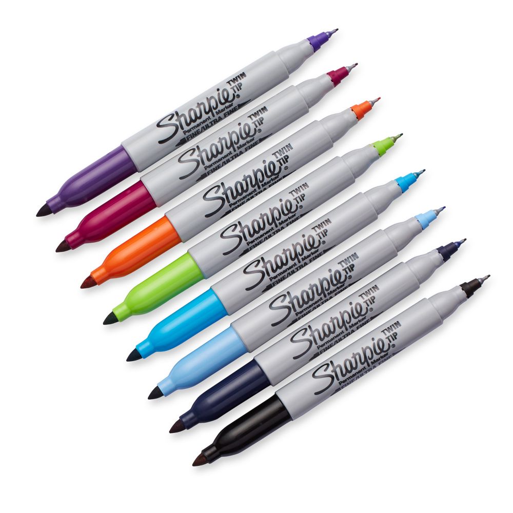 Sharpie Twin Tip Assorted Pack 9 Permanent Marker