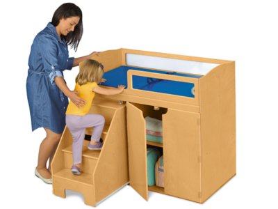 changing table with stairs