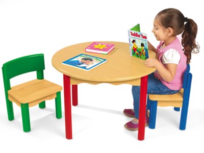 wooden childs table and chairs