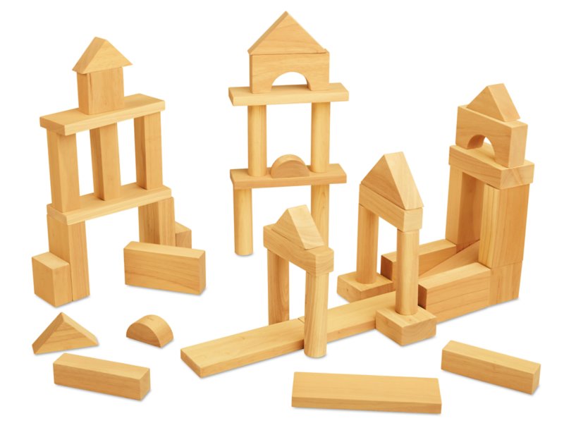 Kindergarten wooden store building blocks